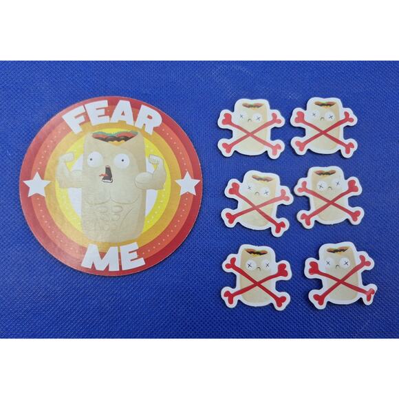 Throw Throw Burrito REPLACEMENT Fear Me & Bruise Tokens - Picture 1 of 5